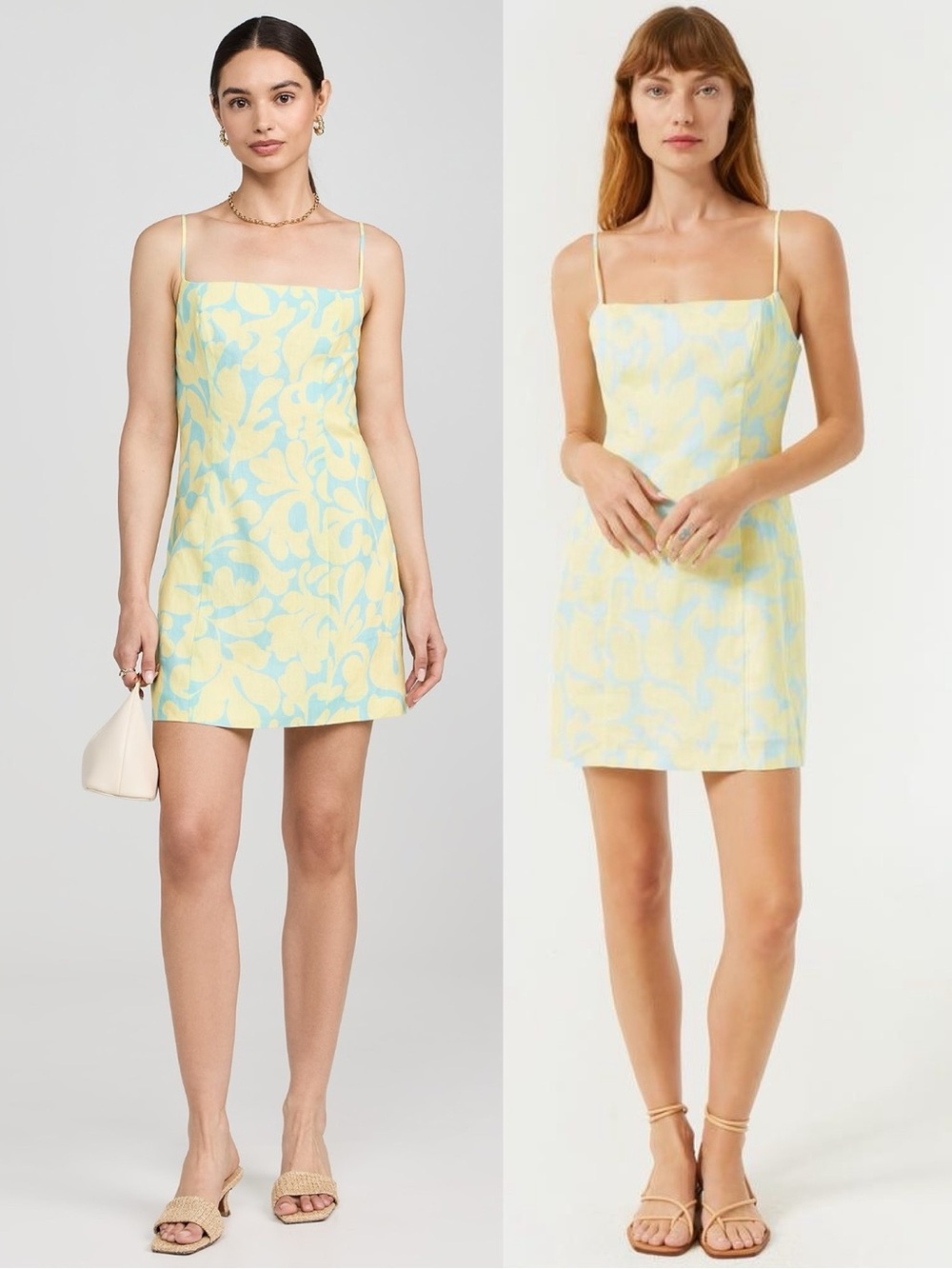 RHODE Jackie Linen Mini Dress Sky Caspian Lagoon Grande Size 6 NWT